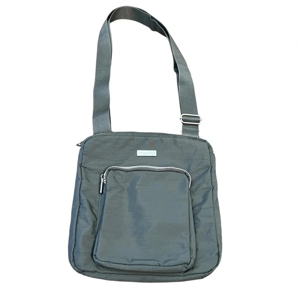 Baggallini Gray Crossbody Travel Bag Shoulder Purse‎ Convertible